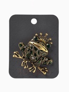 Брошь «Лягушка принцесса», зелёная в чернёном золоте  (артикул 10968241)  большой выбор товаров оптом и в розницу по низким ценам с доставкой