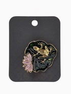 Брошь «Лягушка на лотосе», зелёная, розовая в черненом золоте  (артикул 10968242)  большой выбор товаров оптом и в розницу по низким ценам с доставкой