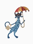 Брошь «Кошка с зонтом», разноцветная в золоте  (артикул 10968243)  большой выбор товаров оптом и в розницу по низким ценам с доставкой