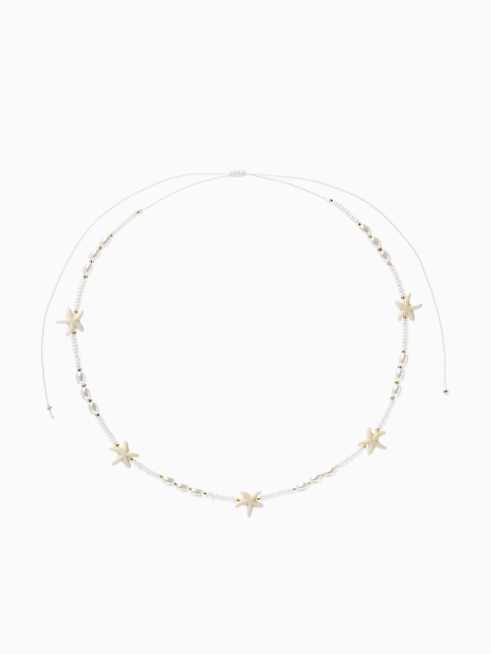 Чокер «Морской мир. Звезда, жемчуг», L=40 см, белый в золоте - Фото 1