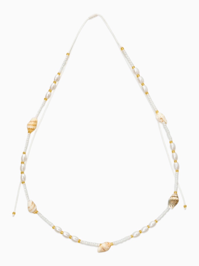 Чокер «Морской мир. Ракушка, жемчуг», L=40 см, белый в золоте