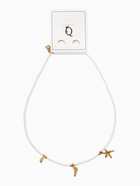 Чокер из бисера «Морской мир. Русалочка с жемчугом», белый, голубой в золоте  (артикул 10968461)  большой выбор товаров оптом и в розницу по низким ценам с доставкой