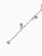 Цепочка со стразами, 4 мм, L=100 см, мелкое плетение 2×1.8 мм, цвет серебро  (артикул 10970813)  большой выбор товаров оптом и в розницу по низким ценам с доставкой