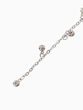 Цепочка со стразами, 4 мм, L=100 см, мелкое плетение 2×1.8 мм, цвет серебро  (артикул 10970813)  большой выбор товаров оптом и в розницу по низким ценам с доставкой