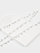 Цепочка со стразами, 4 мм, L=100 см, мелкое плетение 2×1.8 мм, цвет серебро  (артикул 10970813)  большой выбор товаров оптом и в розницу по низким ценам с доставкой