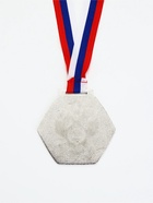 Медаль призовая «2 место», серебро 201, d=8 см, с лентой - Фото 3