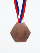 Медаль призовая «3 место», бронза 201, d=8 см, с лентой - Фото 3