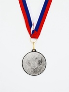 Медаль призовая «2 место», серебро 202, d=5 см, с лентой - Фото 3