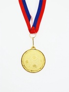 Медаль тематическая «Футбол», золото 199, d=5 см, с лентой - Фото 3