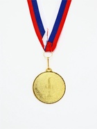 Медаль призовая «1 место», золото 203, d=5 см, с лентой - Фото 3