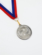 Медаль призовая «2 место», серебро 203, d=5 см, с лентой - Фото 2