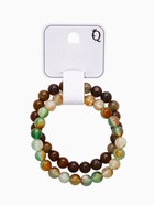 Набор браслетов 2 шт. «Раухтопаз и Агат», d=6 см, шар №8, зелёный, разноцветный  (артикул 10976598)  большой выбор товаров оптом и в розницу по низким ценам с доставкой