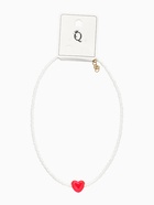 Чокер из бисера «Сердце», L=45 см, белый, красный в золоте  (артикул 10979768)  большой выбор товаров оптом и в розницу по низким ценам с доставкой