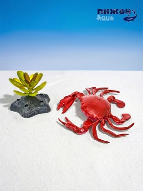 Набор декора для аквариума «Краб и трава»  (артикул 10958494)  большой выбор товаров оптом и в розницу по низким ценам с доставкой