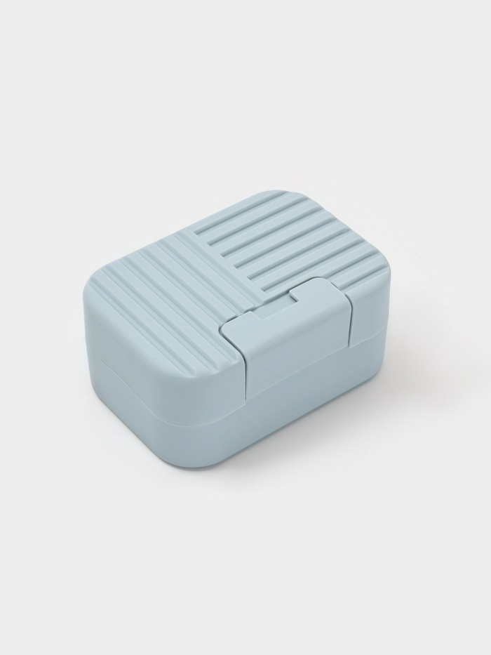 Мыльница дорожная «Лайн», серая