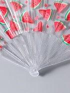 Веер складной пластик «Кусочки арбуза», блеск, 23 см  (артикул 10967192)  большой выбор товаров оптом и в розницу по низким ценам с доставкой