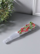 Веер складной пластик «Вишенки», блеск, 23 см  (артикул 10967193)  большой выбор товаров оптом и в розницу по низким ценам с доставкой