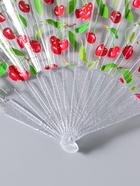 Веер складной пластик «Вишенки», блеск, 23 см  (артикул 10967193)  большой выбор товаров оптом и в розницу по низким ценам с доставкой