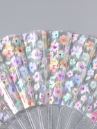 Веер складной пластик «Цветочная россыпь», блеск, 23 см  (артикул 10967194)  большой выбор товаров оптом и в розницу по низким ценам с доставкой