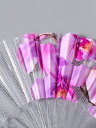 Веер складной пластик «Орхидея розовая», блеск, 23 см  (артикул 10967195)  большой выбор товаров оптом и в розницу по низким ценам с доставкой