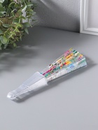 Веер складной пластик «Садовые цветы», блеск, 23 см  (артикул 10967196)  большой выбор товаров оптом и в розницу по низким ценам с доставкой