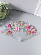 Веер складной пластик «Розовые и красные астры», блеск, 23 см  (артикул 10967197)  большой выбор товаров оптом и в розницу по низким ценам с доставкой