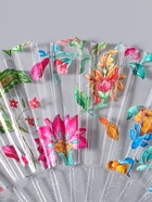 Веер складной пластик «Розовые и красные астры», блеск, 23 см  (артикул 10967197)  большой выбор товаров оптом и в розницу по низким ценам с доставкой