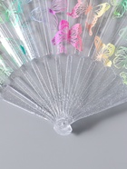 Веер складной пластик «Рой бабочек», блеск, 23 см  (артикул 10967198)  большой выбор товаров оптом и в розницу по низким ценам с доставкой