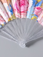 Веер складной пластик «Чайные розы», блеск, 23 см  (артикул 10967199)  большой выбор товаров оптом и в розницу по низким ценам с доставкой