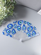 Веер складной пластик «Глаза от сглаза», блеск, 23 см  (артикул 10967203)  большой выбор товаров оптом и в розницу по низким ценам с доставкой