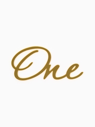 Топпер для торта One, цвет золотой