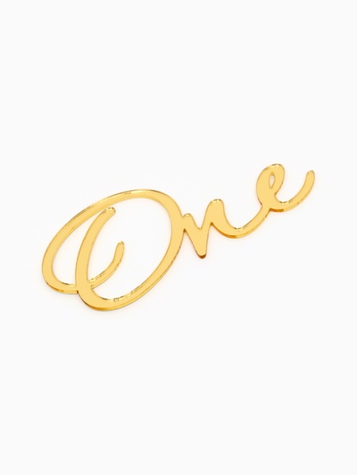 Топпер для торта One, цвет золотой