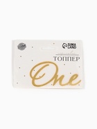Топпер для торта One, цвет золотой - Фото 4