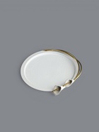 УЦЕНКА Фруктовница «Белые цветы каллы» белая с золотом нержавеющая сталь 25×26×7.5 см - Фото 3