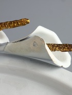 УЦЕНКА Фруктовница «Белые цветы каллы» белая с золотом нержавеющая сталь 25×26×7.5 см - Фото 6