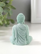 Фигурка - подсвечник на 1 свечу, подставка для благовоний конус «Будда и лотос», полистоун, зелёный, d=1.5 см, 7.7×5.5×9 см  (артикул 10956763)  большой выбор товаров оптом и в розницу по низким ценам с доставкой