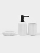 Набор для ванной «Ребрис» 3 предмета, дозатор для мыла, стакан, мыльница, белый  (артикул 10938467)  большой выбор товаров оптом и в розницу по низким ценам с доставкой
