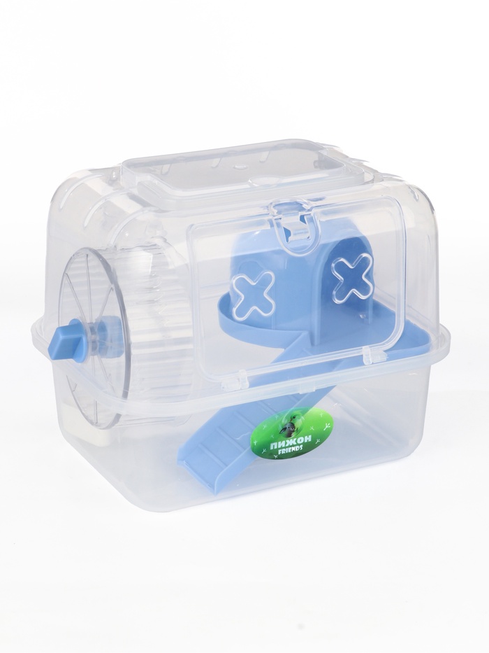 Клетка - переноска для грызунов «Пижон», 27×18×20 с, с наполнением, прозрачная