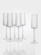 Набор бокалов для шампанского «Восхищение», 250 мл, 6 шт., размер одного бокала 7.5×24.5 см, стекло, прозрачный 10975806