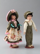 УЦЕНКА Кукла коллекционная парочка «Марина и Паша, зелёный наряд с цветами» набор 2 шт. 40 см 98548 - Фото 3