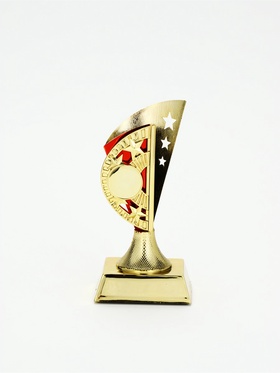 Кубок, наградная фигура «Звёзды», с красными вставками, 15×7×5.8 см  (артикул 10952113)  большой выбор товаров оптом и в розницу по низким ценам с доставкой