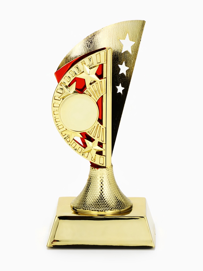 Кубок, наградная фигура «Звёзды», с красными вставками, 15×7×5.8 см
