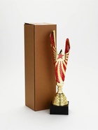 Кубок 187 С, наградная фигура, золото, подставка мрамор, 37×8.5×8.5 см  (артикул 10952116)  большой выбор товаров оптом и в розницу по низким ценам с доставкой