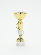 Кубок 193F, наградная фигура, золото, подставка мрамор, 18×7×7 см  (артикул 10952124)  большой выбор товаров оптом и в розницу по низким ценам с доставкой