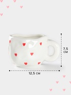 УЦЕНКА Чайная пара 320 мл "Любовь" ручная роспись, блюдце 16*1,5 кружка 12,5*9,5*7,5 - Фото 2