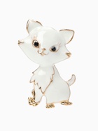 УЦЕНКА Брошь «Котенок» взъерошенный, цвет белый в золоте - Фото 3