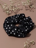 Резинка для волос QF «Орбита гранд» сердца, 15 см, бело-чёрная  (артикул 10956903)  большой выбор товаров оптом и в розницу по низким ценам с доставкой