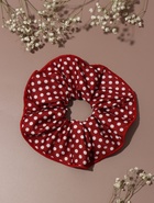 Резинка для волос QF «Орбита гранд» горох, 15 см, бело-красная - Фото 2