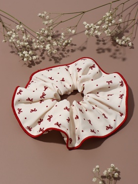 Резинка для волос QF «Орбита гранд» бантики, 15 см, молочно-красная  (артикул 10956905)  большой выбор товаров оптом и в розницу по низким ценам с доставкой