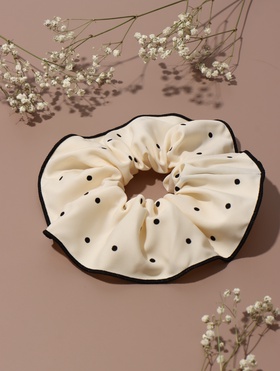 Резинка для волос QF «Орбита гранд» горох, 13 см, молочная  (артикул 10956906)  большой выбор товаров оптом и в розницу по низким ценам с доставкой